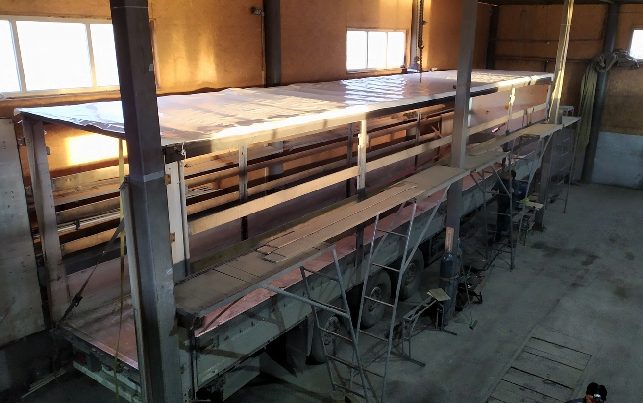 тенты в Омске на полуприцеп Шмитц Крона Когель Тонар Колуман